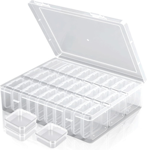 Piece clear bead organizer - 31-piece,
