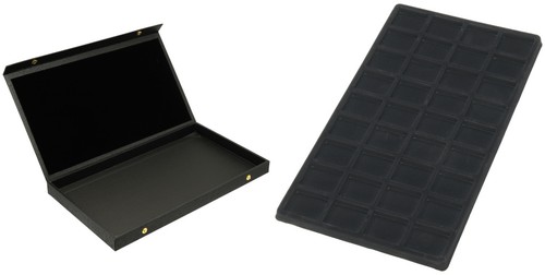Black display case box - black,